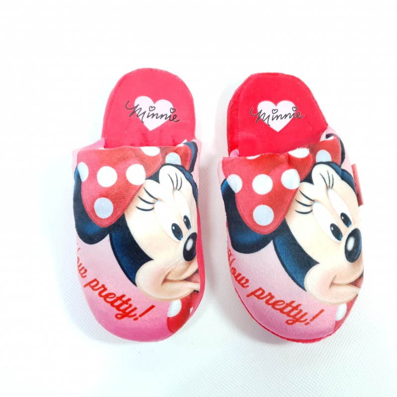 Dievčenské detské papuče Minnie Mouse 14092 Red